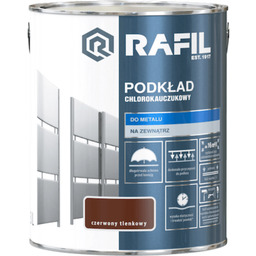 Podkład chlorokauczukowy czerwony tlenkowy 3 l RAFIL