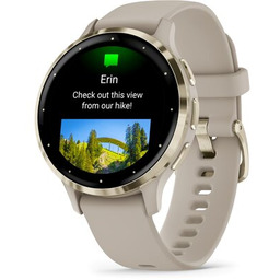 GARMIN Zegarek sportowy Venu 3s 41mm Szaro-złoty Głośniki