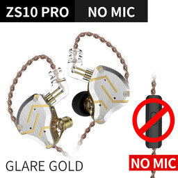 Słuchawki Dokanałowe KZ ZS10 PRO Kolor: Złoty, Kabel:
