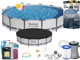 Basen Bestway 427x84 Ogrodowy Stelażowy 56595 12w1