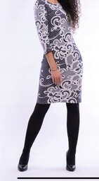 Sukienka Prosta Plus Size Pogrzeb Zaloba