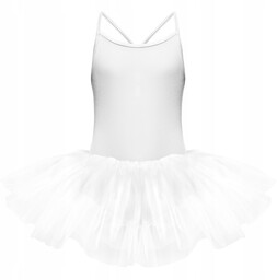 Dziecięce Body Baletowe Sukienka Tutu Do Baletu Biała