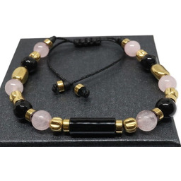 Bransoletka sznurkowa z kamieniami w pudełku 9125 [045]