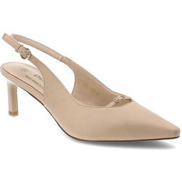 S.Barski Czółenka damskie, cholewka ze skóry naturalnej