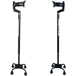 Laska inwalidzka czwórnóg zapewniająca stabilność i wsparcie