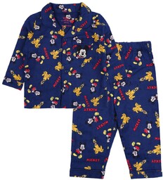 Flanelowa, Granatowa Piżama Dwuczęściowa Myszka Mickey