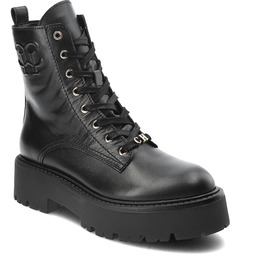 Chebello Czarne Botki Stylowe Workery Damskie