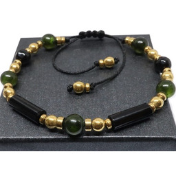 Bransoletka sznurkowa z kamieniami w pudełku 9127 [03]