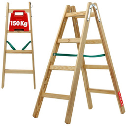 Drabina drewniana Salo, 4 stopnie, 150 kg
