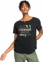 t-shirt damski ROXY OCEAN AFTER TEE Anthracite -