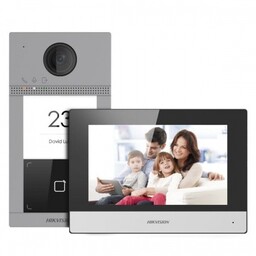 Wideodomofon Hikvision Zestaw DS-KIS604-S-W + Dodatkowy monitor DS-KH6320-WTE1-W