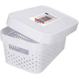 Ażurowy pojemnik z pokrywką Infinity Curver 4.5L, biały