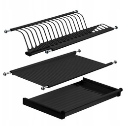 Ociekarka, Suszarka ze stali nierdzewnej Czarna 80cm