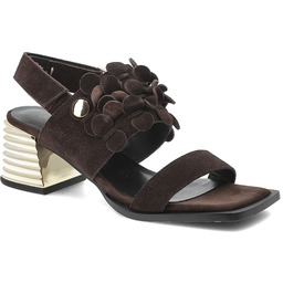 S.Barski Sandały damskie, cholewka ze skóry naturalnej