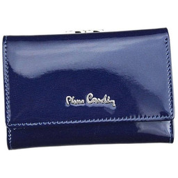 Portfel Damski Pierre Cardin Skórzany Niebieski Lakierowany 05