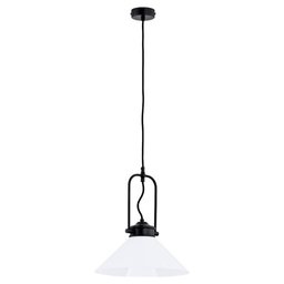Lampa wisząca zwis MERIN czarny/biały śr. 30cm