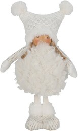 Świąteczna dekoracja Fluffy girl biały, 18 x 33