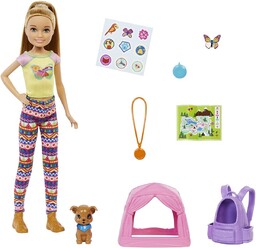 Mattel, Barbie kemping siostra i zwierzątko zestaw