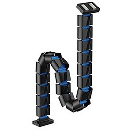 Organizér kabelů, magnetický husí krk, černo-modrý, 1285mm, pro