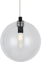 Azzardo Kulista zwisowa lampa BUBBLES AZ5918+AZ5955 szklana czarna