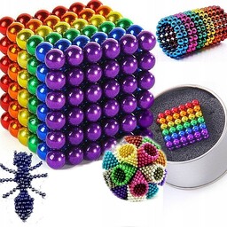 Kulki magnetyczne 3mm Neocube tęcza 216szt + BOX