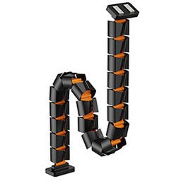 Organizér kabelů, magnetický husí krk, černo-oranžový, 1285mm, pro