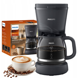 Philips Ekspres Przelewowy HD7430/90 Czarny Kompaktowy Dzbanek Szklany