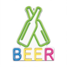 Neon dekoracyjny LED BEER PLEXI MULTIKOLOR + USB