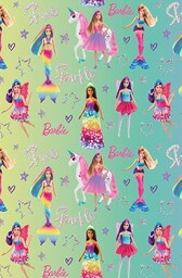 Papier do pakowania Barbie, opakowanie prezentowe Barbie, rolka