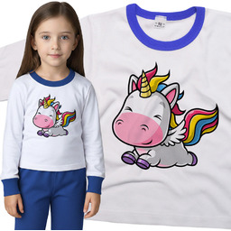 Piżama dziecięca Latający Jednorożec Unicorn Tęcza 110/116