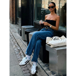 Spodnie damskie jeansowe slouchy granatowe Denley Giorgia