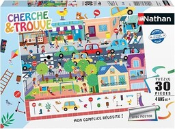 Ravensburger- Puzzle 30 sztuk-w mieście (Szukaj i znajdź)