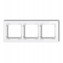 Ramka Potrójna Karlik Deco Efekt Szkła Biały