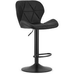 Elior Nowoczesny czarny hoker skórzany R5-D40