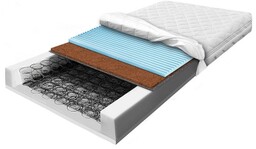 Materac sprężynowy bonel 180x200 z kokosem i pianką