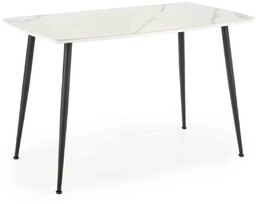 Stół marco biały marmur / czarny (120x70 cm)