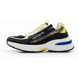 Sneakersy runner patchwork suwak