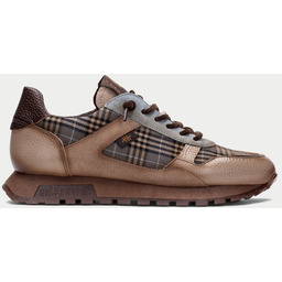 Hiszpańskie sneakersy z elegancką kratą HISPANITAS SHI265095 BEŻOWE