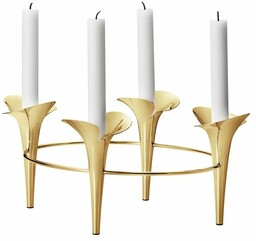 Georg Jensen BLOOM Świecznik Czteroramienny / Złoty