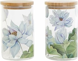 DKD Home Decor Butelka Niebieski Biały Zielony Naturalny