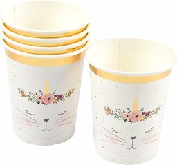Homéa, Zestaw 6 kartonowych kubków 25Cl Boho Cat