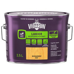Lakier Bezpodkładowy mat bezbarwny 2,5 l VIDARON