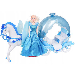 Zestaw Koń z Karocą Lalka w Balowej Sukience