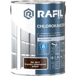Emalia chlorokauczukowa brąz ciemny 5 l RAFIL