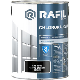 Emalia chlorokauczukowa czarny 5 l RAFIL