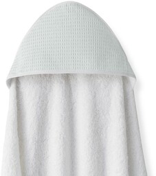 Okrycie kąpielowe 100x100 Fartuch biały zielony ręcznik