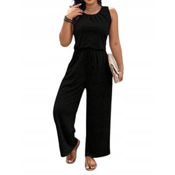 SHEIN PLUS SIZE CZARNY KOMBINEZON DAMSKI BEZ RĘKAWÓW