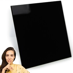 Kratka Wentylacyjna Czarna 150x150mm Szkło Połysk
