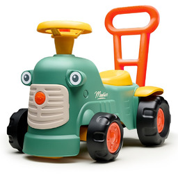 FALK Maurice Traktorek Jeździk Zielony Pchacz Odpychacz Schowek