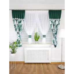 Krótka Firanka Z Zasłonami Komplet Firanki Do Salonu